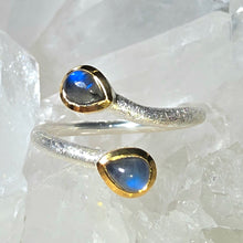 Lade das Bild in den Galerie-Viewer, Zwillingsring Labradorit Silber (Ringgr. 59-62)
