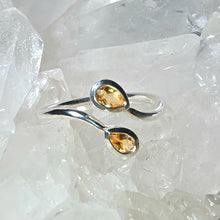 Lade das Bild in den Galerie-Viewer, Zwillingsring Citrin Silber (Ringgr. 58-62)

