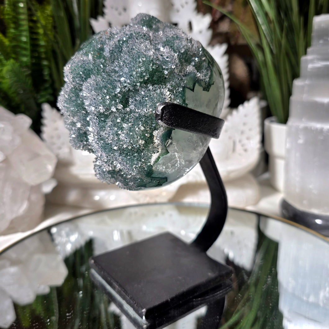 Prasiolith Cluster auf Stand