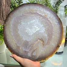 Lade das Bild in den Galerie-Viewer, Achat Scheibe mit Druzy
