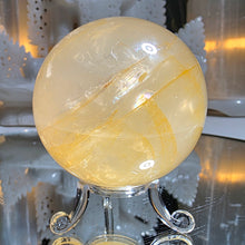 Lade das Bild in den Galerie-Viewer, High Quality Golden Healer Kugel mit Stand
