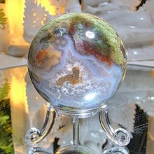 Lade das Bild in den Galerie-Viewer, Baumachat Kugel mit Stand
