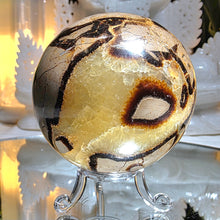 Lade das Bild in den Galerie-Viewer, Drachenstein Septarie Kugel mit Stand
