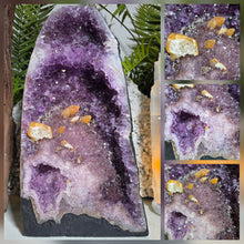 Lade das Bild in den Galerie-Viewer, B Ware XL Amethyst Kathedrale mit Calcit
