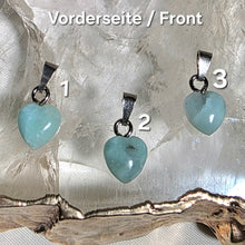 Lade das Bild in den Galerie-Viewer, Kettenanhänger Larimar Herz Silber Variation
