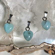 Lade das Bild in den Galerie-Viewer, Kettenanhänger Larimar Herz Silber Variation
