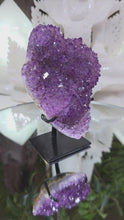 Laden und Abspielen von Videos im Galerie-Viewer, Amethyst Cluster mit Stand
