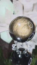 Laden und Abspielen von Videos im Galerie-Viewer, Obsidian Kugel mit goldenem Flash
