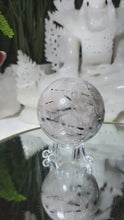 Laden und Abspielen von Videos im Galerie-Viewer, Turmalinquarz Kugel (stärkster Schutzstein)
