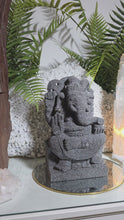 Laden und Abspielen von Videos im Galerie-Viewer, XL Lavastein Ganesha (handgefertigt) - Der Gott des Erfolgs &amp; Glücks
